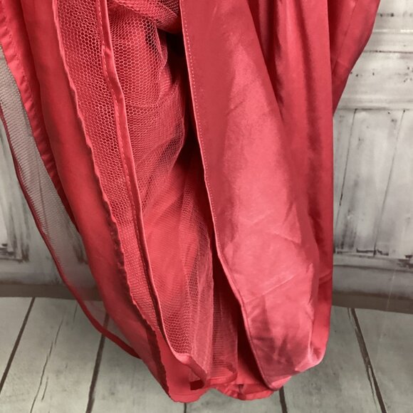 BCBG MaxAzria Strapless Cocktail Dress Pink Satin - Picture 9 of 14